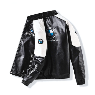 B M W FAUX LEATHER BIKER JACKET 