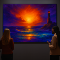 Cliffside Reverie Seascape Art Print - Thumbnail 1