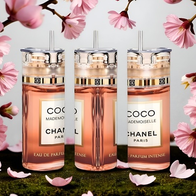 Bougie perfume insulated skinny tumbler | designer-inspired paris fragrance mug | fashionable gift | free ship