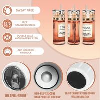 Bougie Perfume Insulated Skinny Tumbler | Designer-Inspired Paris Fragrance Mug | Fashionable Gift | Free Ship - Thumbnail 4