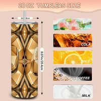 Gold Diamond Gemstone Insulated Skinny Tumbler | Luxury Lady Fabulous Bling Crystal Travel Mug | Glamorous Gift - Thumbnail 2