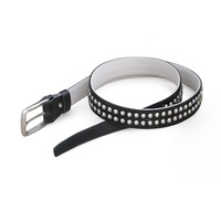 Two row studded design for men with silver cone studs - Thumbnail 1