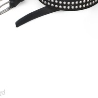 Two row studded design for men with silver cone studs - Thumbnail 3