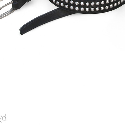 Two row studded design for men with silver cone studs