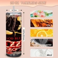 Ozzy Osbourne "God Bless" Skinny Tumbler | Heavy Metal Travel Mug | Music Fan Gift | Rock & Roll Drinkware | Free Ship - Thumbnail 3
