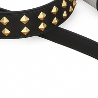 Pyramid studded Belt Design with Golden Studs for men Handmade - Thumbnail 2