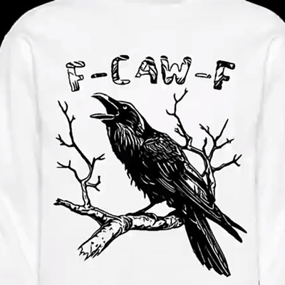 F-caw-f raven sweatshirt | funny crow swear word apparel | gothic aesthetic humor sweatshirt 
