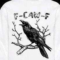 F-CAW-F Raven Sweatshirt | Funny Crow Swear Word Apparel | Gothic Aesthetic Humor Sweatshirt 