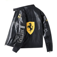 FERRARI LEATHER BIKER JACKET V.3 - Thumbnail 1