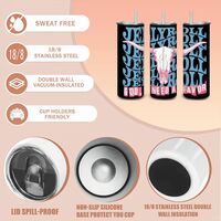 Jelly Roll "God, I Need a Favor" Skinny Tumbler | Country Music Fan Gift | Longhorn Skull Western Drinkware | Free Ship - Thumbnail 2