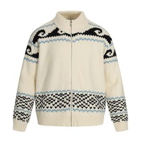 Creative and interesting totem jacquard cardigan knitted jacket - Thumbnail 2
