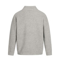 Solid color simple high-end stand collar sweater jacket knitted cardigan - Thumbnail 2