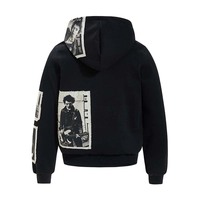 High street character print cardigan hooded sweatshirt - Thumbnail 1