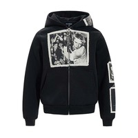 High street character print cardigan hooded sweatshirt - Thumbnail 2