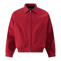 Deconstructed patchwork red lapel jacket loose casual coat - Thumbnail 1