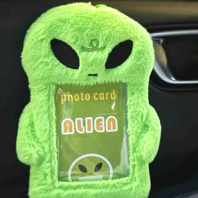Alien plush card holder