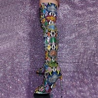 Steve Madden Vanquish Faux Leather Over-the-Knee Thigh-High Boots - Thumbnail 1