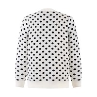 All-over spotted letter jacquard crew neck sweater - Thumbnail 1