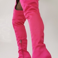 Women Thigh High Boots Thin High Heels Over Knee High Synthetic Shoes  - Thumbnail 2