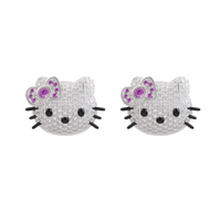  KITTY RHINESTONE EARRINGS - Thumbnail 3