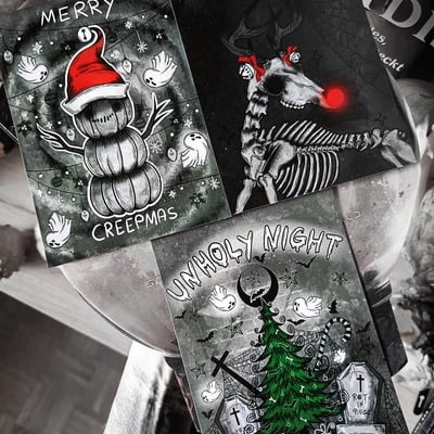 Postcard set: merry creepmas ( 3 pieces )