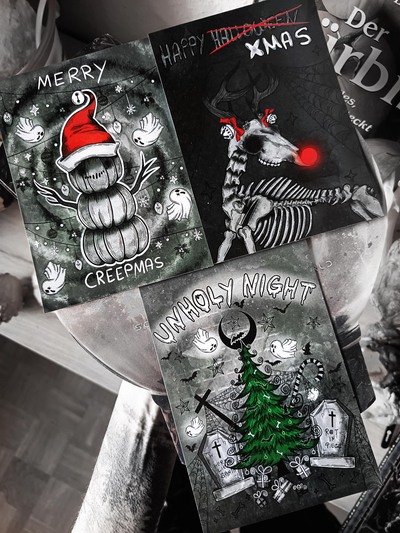 Postcard Set: Merry Creepmas ( 3 pieces )