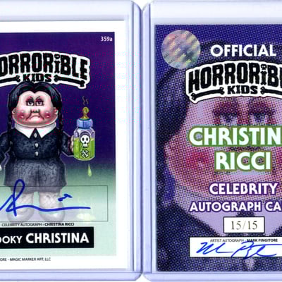 Horrorible kids christina ricci - celebrity auto card