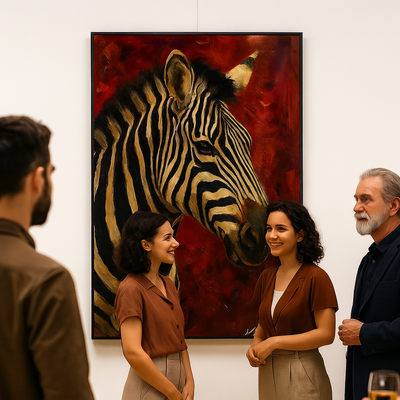 The quiet bold zebra art print