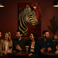 The Quiet Bold Zebra Art Print - Thumbnail 2