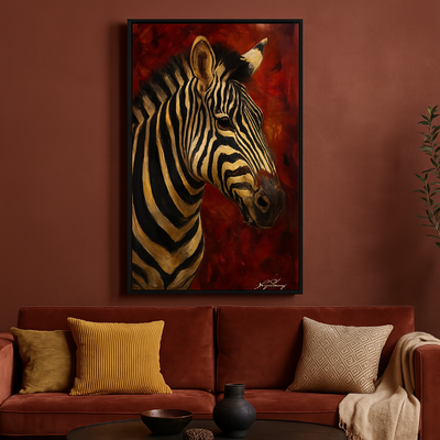 The quiet bold zebra art print