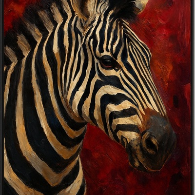 The quiet bold zebra art print