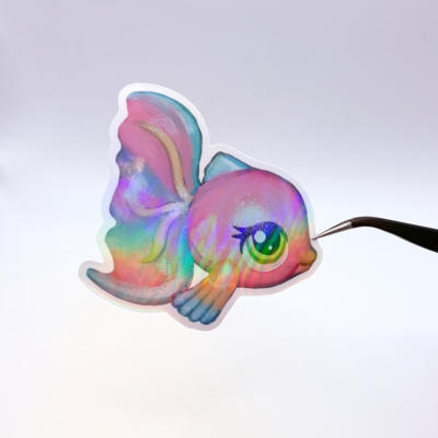 Rainbow fish sticker
