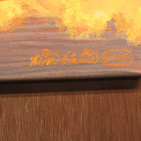 Jack-o'-lantern Jars, Original acrylic painting by N.E.Thompson, Artwork size 8x10 inches - Thumbnail 3