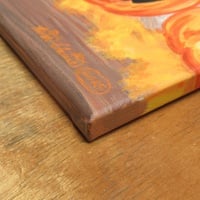 Jack-o'-lantern Jars, Original acrylic painting by N.E.Thompson, Artwork size 8x10 inches - Thumbnail 7