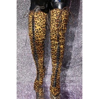 Sexy Leg Cross Strap Pointed Toe High Heel Women Boots Lace-Up Tassels Over-The Knee Long Boots Ladies Side Zipper Dress Shoes - Thumbnail 2