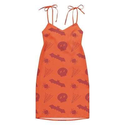 Dkov - spooky tie-strap midi dress