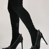 Over The Knee Fashion Black Women Spring Autume Party Dress Sexy Female Long Boots - Thumbnail 2