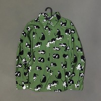 Lazy Cat Japanese Cartoon Floral Long Sleeve Shirt - Thumbnail 1