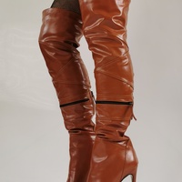 Women Thigh High Boots Thin High Heels Boots Over Knee Synthetic Shoes  - Thumbnail 1