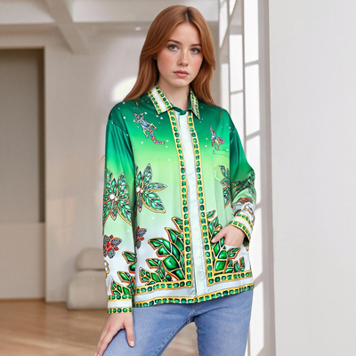 High-end lapel shirt long sleeves