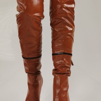 Women Thigh High Boots Thin High Heels Boots Over Knee Synthetic Shoes  - Thumbnail 6