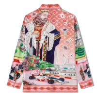 High street modern floral shirt long sleeve shirt cardigan - Thumbnail 2