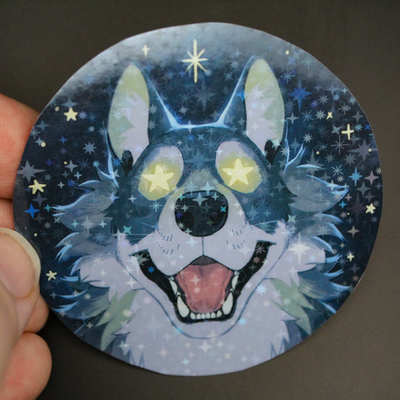 Star eyes 2.6'' holo sticker
