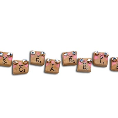 Scrabble tiles