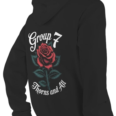 Group 7 | thorns and all | premium rose double sided hoodie | edgy hoodie | free ship