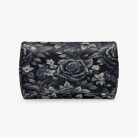 Gothic Black Rose Leather Bag - Dark Floral Travel Bag with Handles - Elegant Gray Roses Bag - Victorian Gothic Fashion Handbag | Free Ship - Thumbnail 7