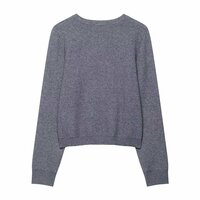 Street Fashion Casual Beaded Knitted Cardigan Jacket - Thumbnail 2