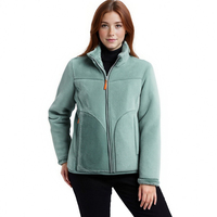 M-4XL Fleece Jacket Polar Fleece Top Reversible Thickened Coral Fleece Sweatshirt Cardigan  - Thumbnail 1