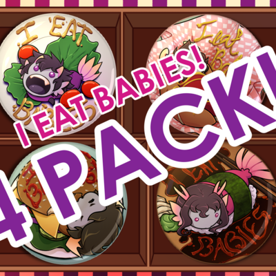 I eat babies! | button pins
