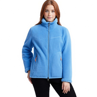 M-4XL Fleece Jacket Polar Fleece Top Reversible Thickened Coral Fleece Sweatshirt Cardigan  - Thumbnail 3